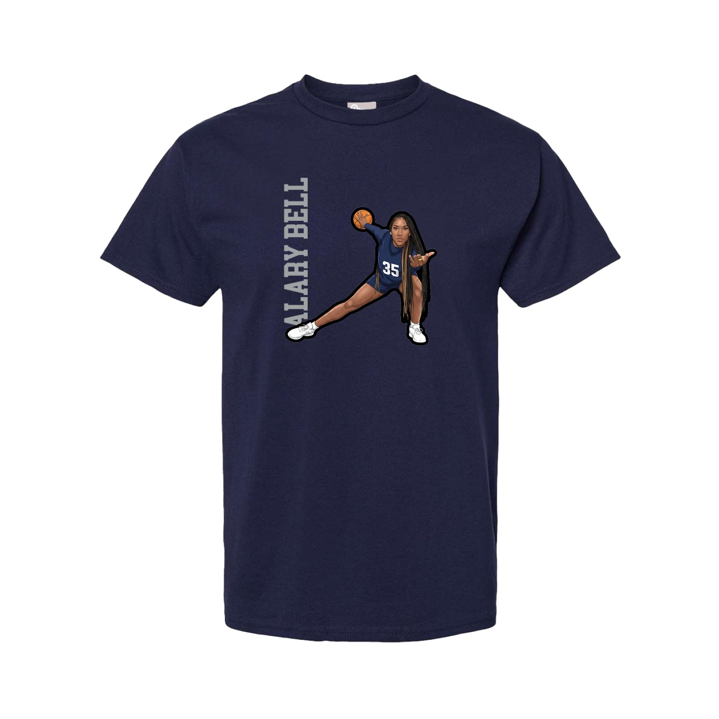 Youth Tee — Name Vertical in Navy