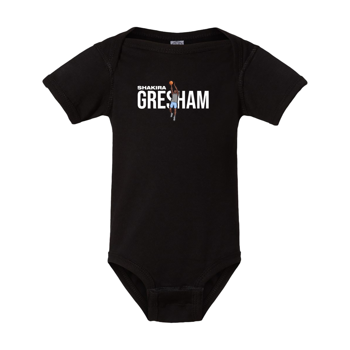 Baby Onesie — Player Name in Black