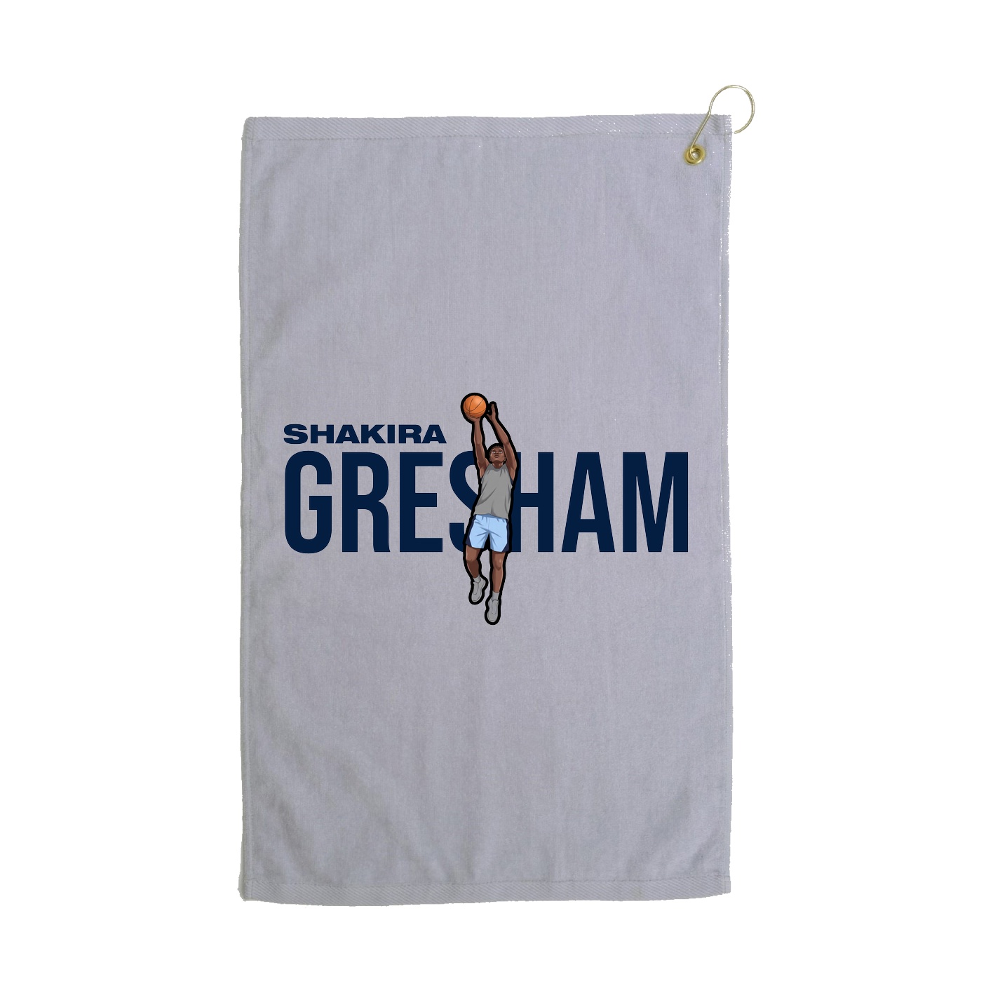 Golf Towel — Player Name in Grey