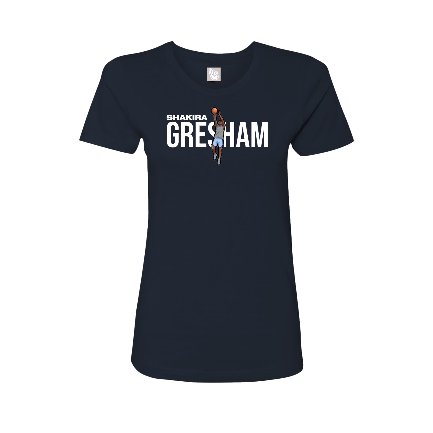 Womens Tee — Player Name in Navy