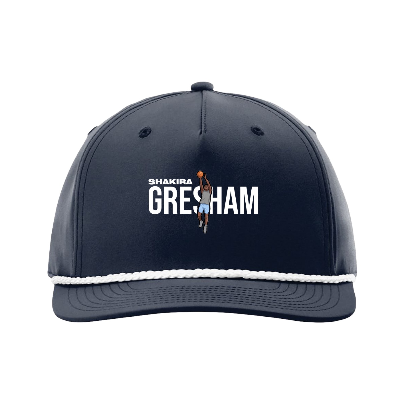 Five-Panel Classic Rope Cap — Player Name in Navy