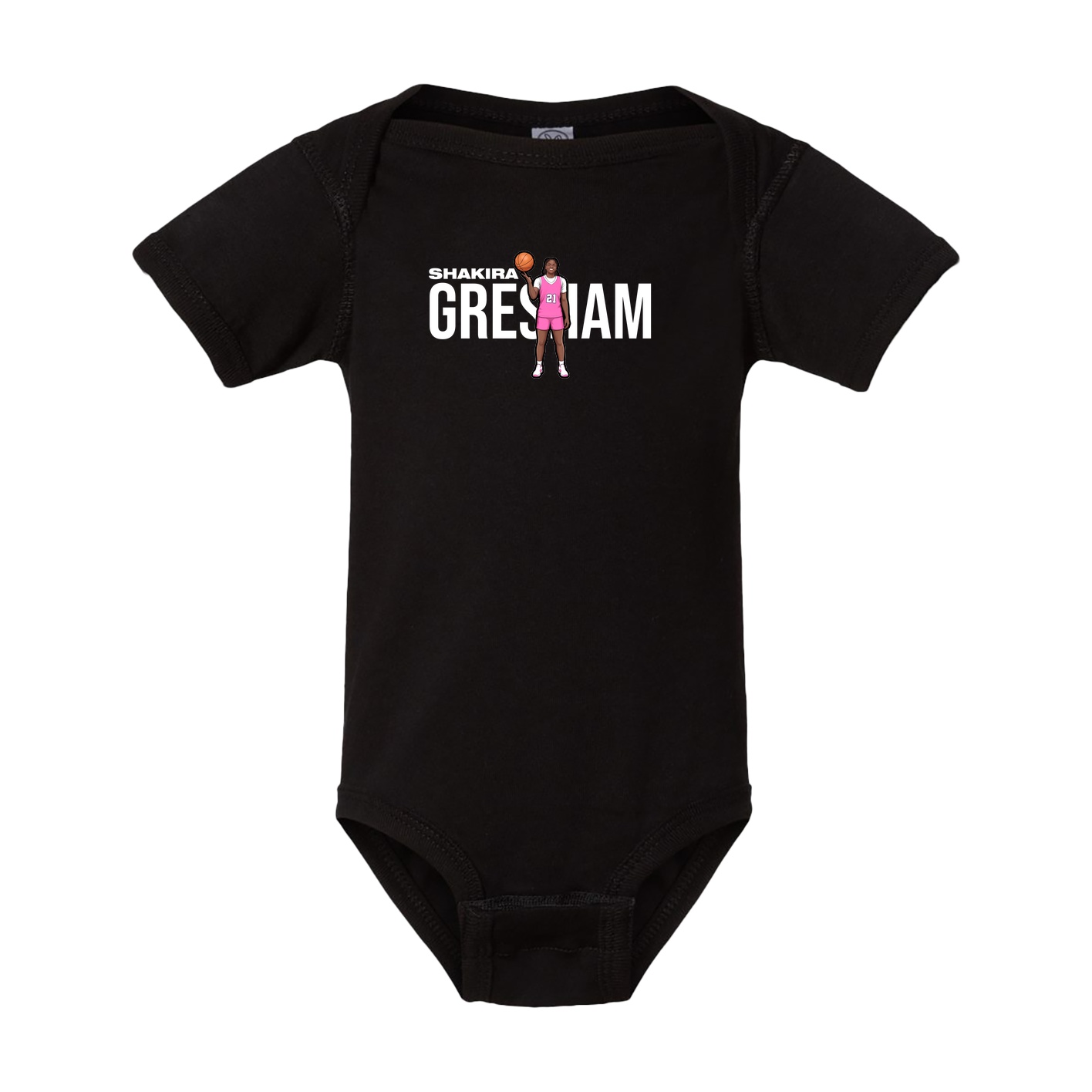 Baby Onesie — Player Name in Black