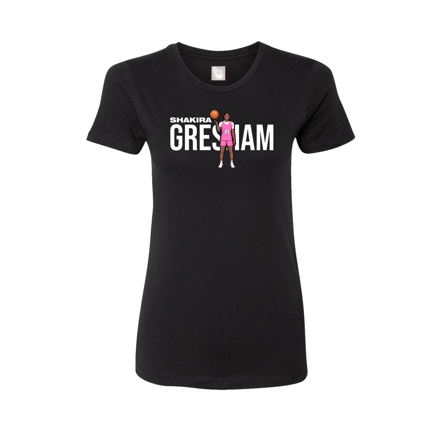Womens Tee — Player Name in Black