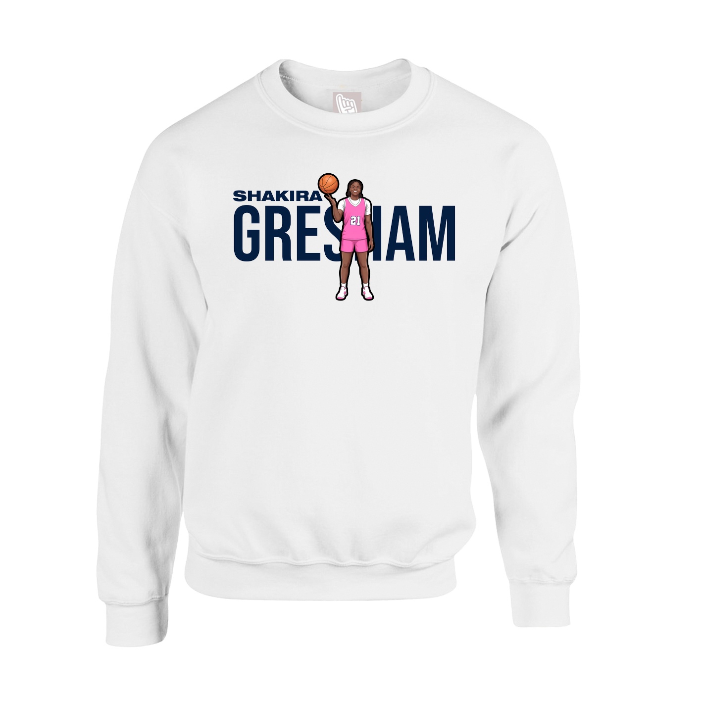 Fleece Crew — Player Name in White
