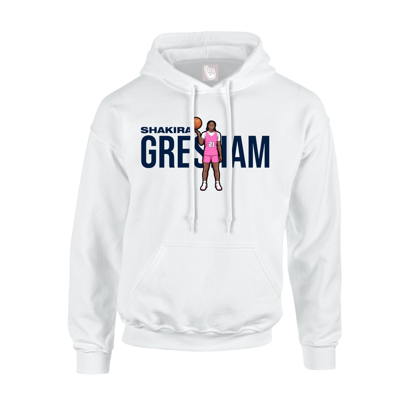 Youth Hoodie — Player Name in White