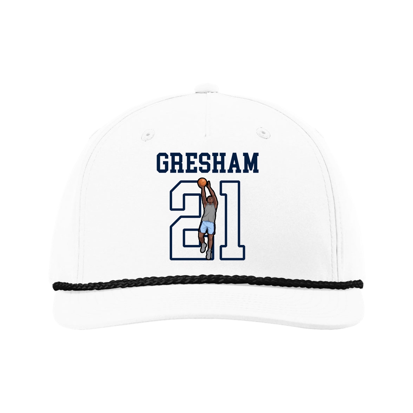 Five-Panel Classic Rope Cap — Shirsey in White