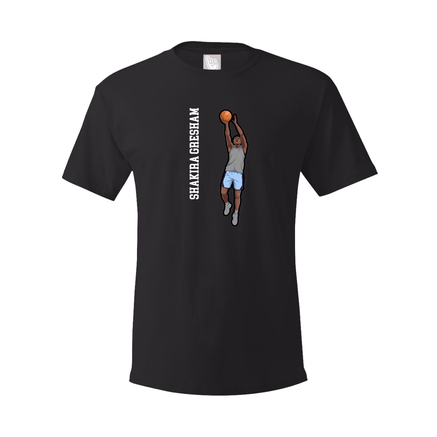 Youth Tee — Name Vertical in Black