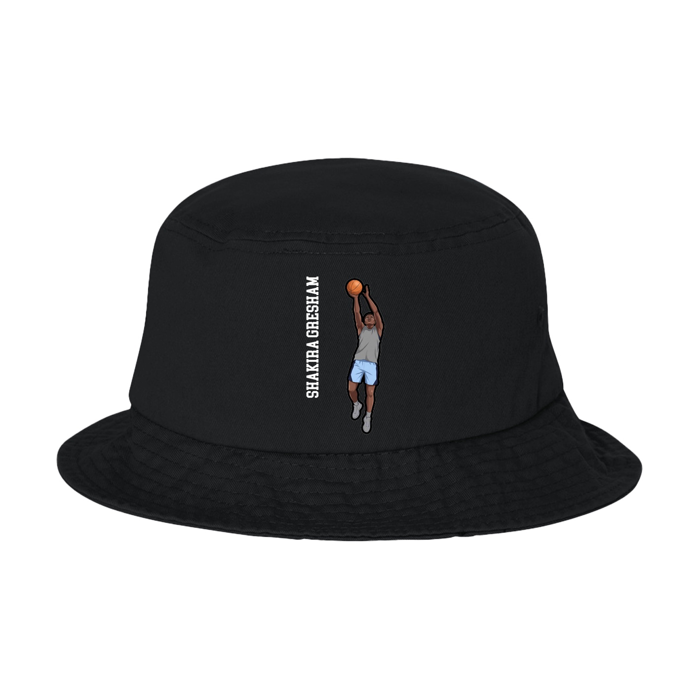 Bucket Cap — Name Vertical in Black