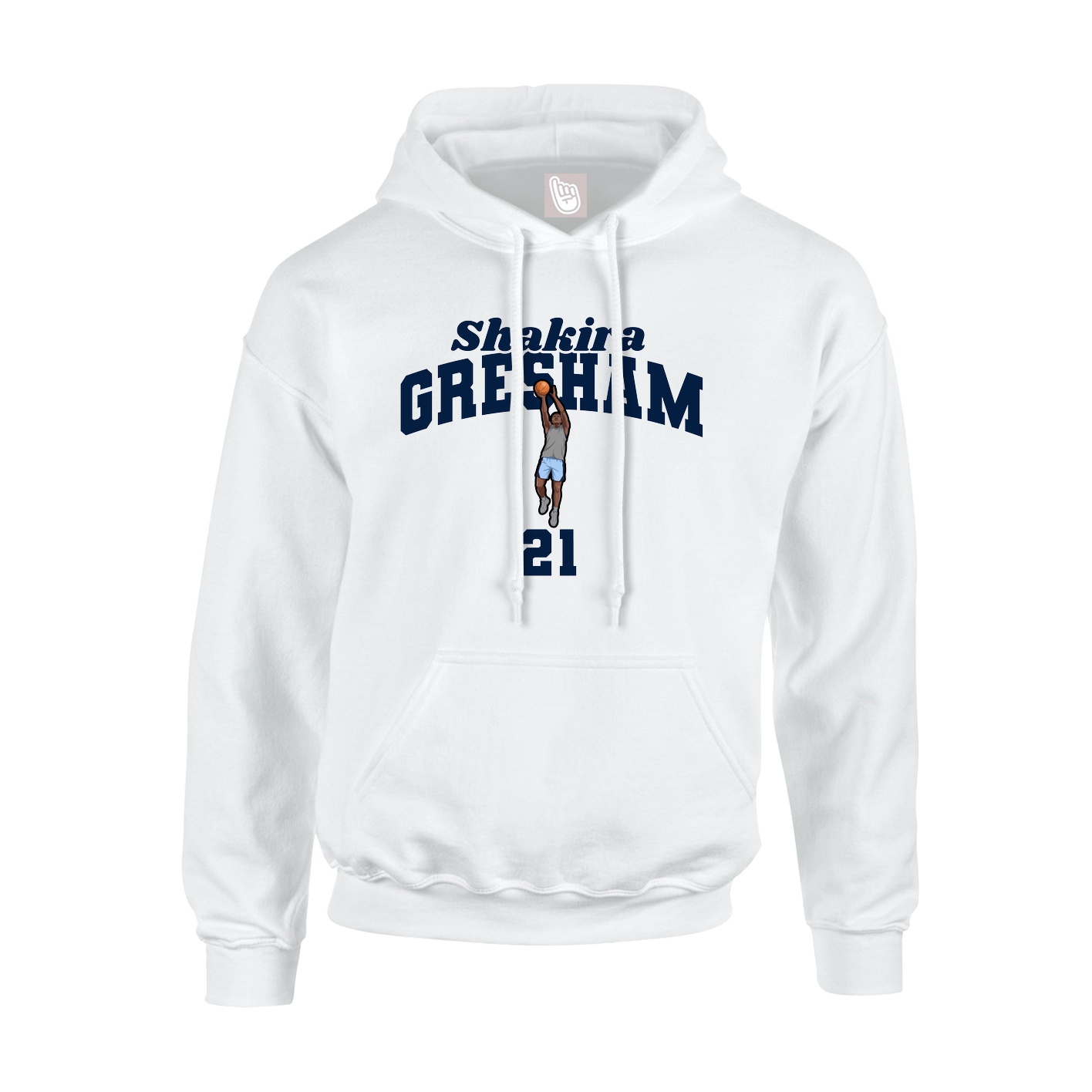 Hoodie — Signature Arch in White