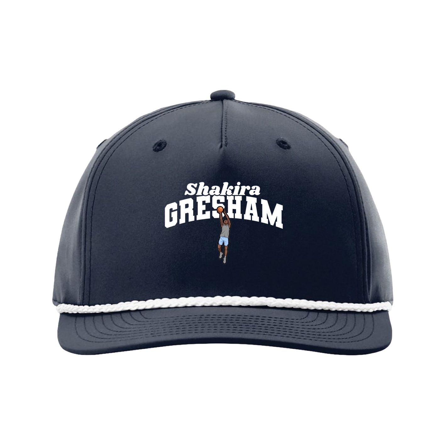 Five-Panel Classic Rope Cap — Signature Arch in Navy