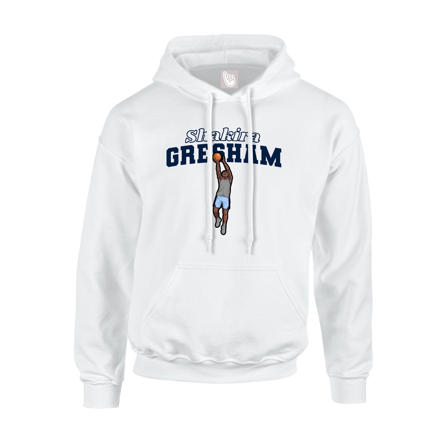 Hoodie — Name Arch in White