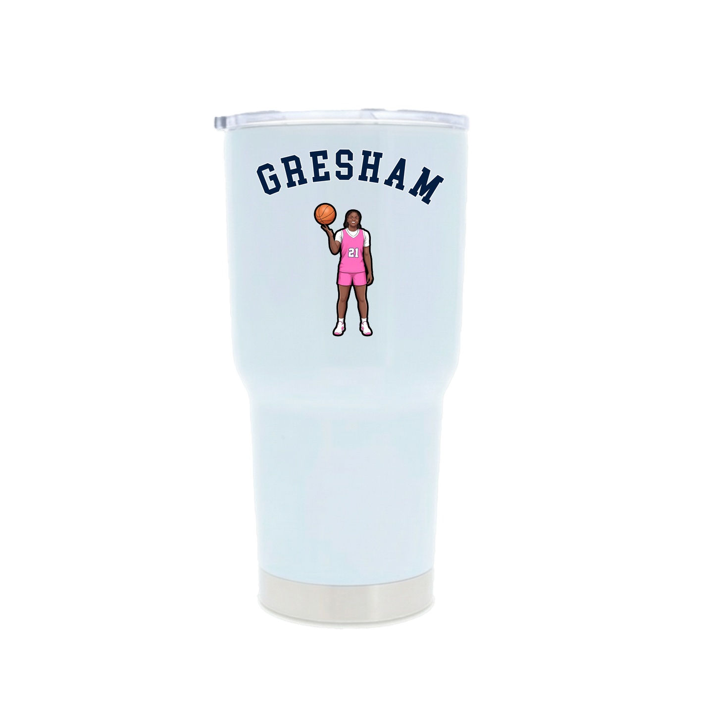 30oz Stainless Steel Tumbler — Shirsey Arch in White