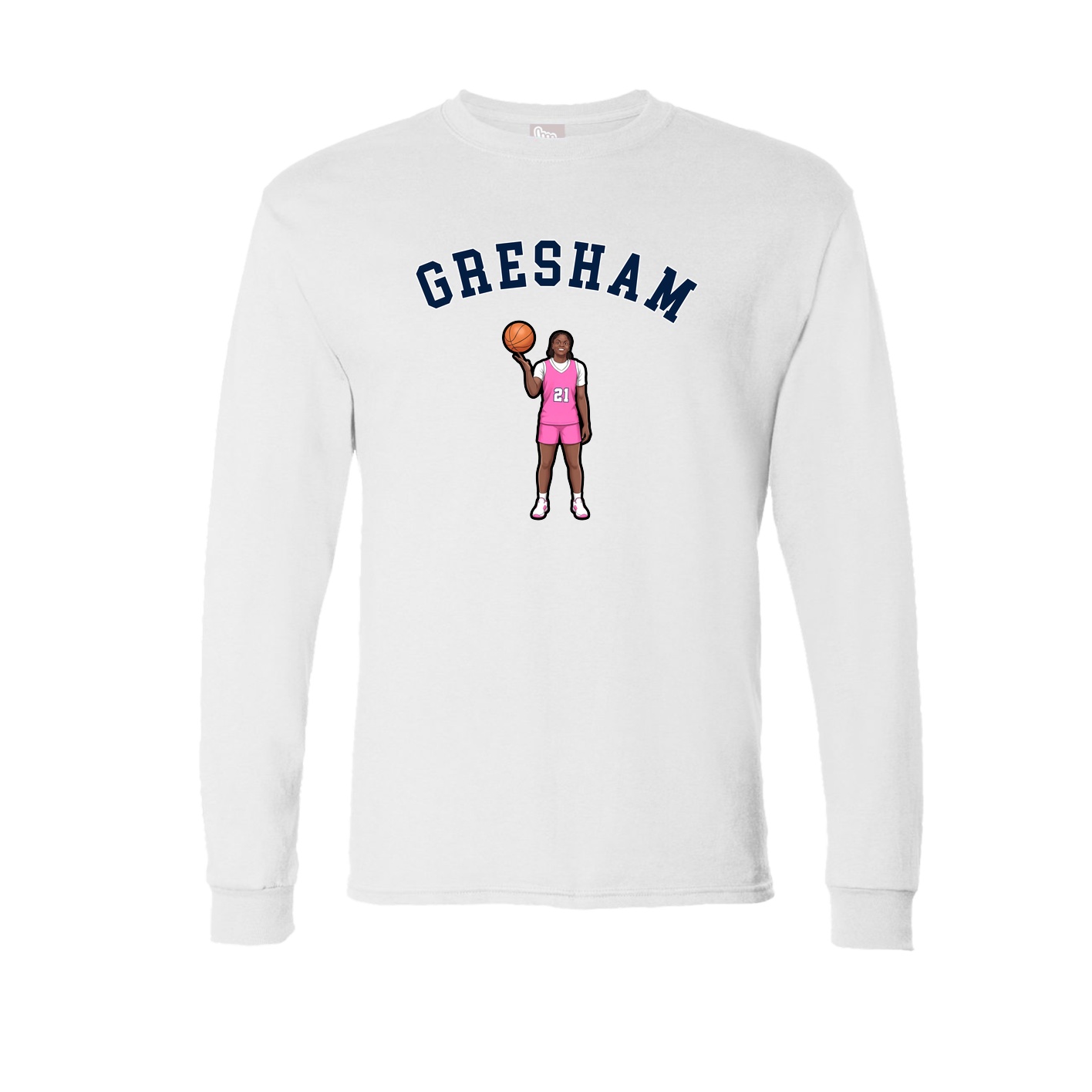 Long Sleeve Tee — Shirsey Arch in White