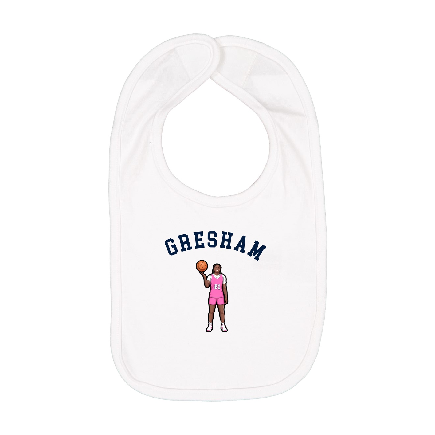 Infant Bib — Shirsey Arch in White