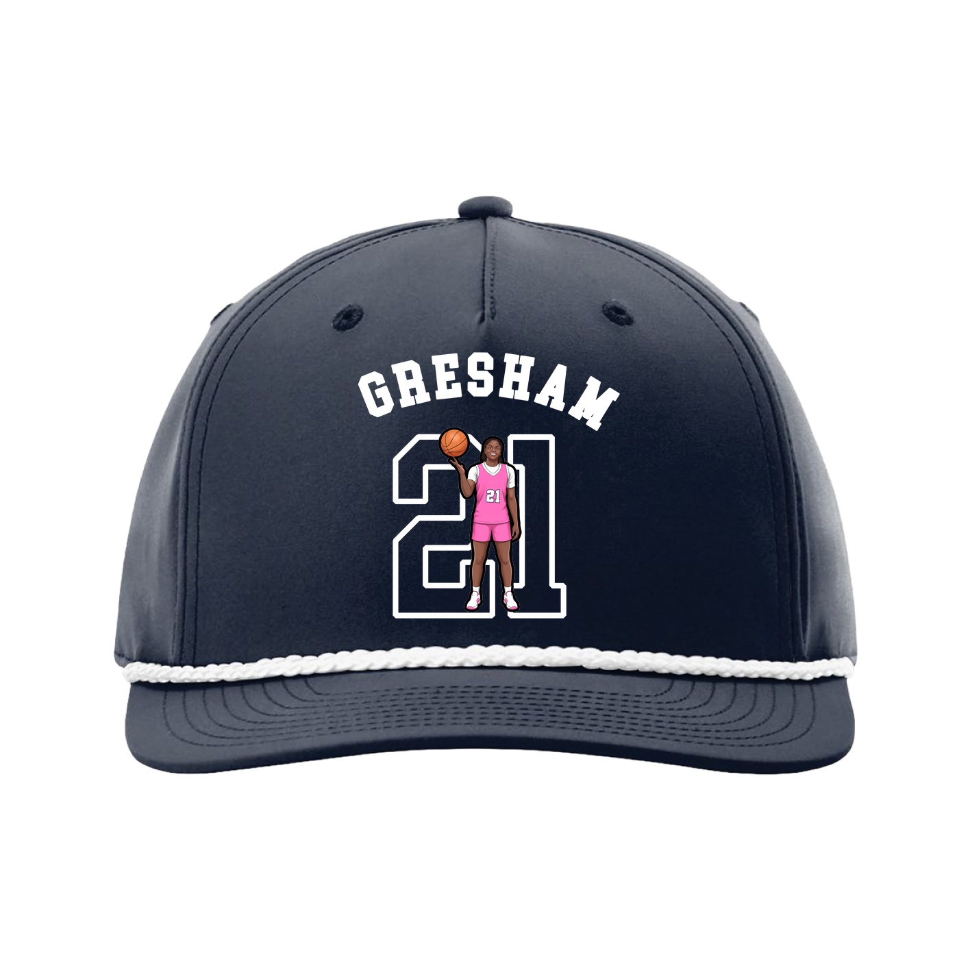 Five-Panel Classic Rope Cap — Shirsey Arch in Navy