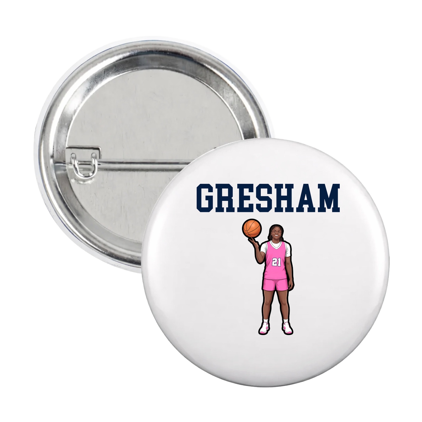 Game Day Button — Shirsey in White