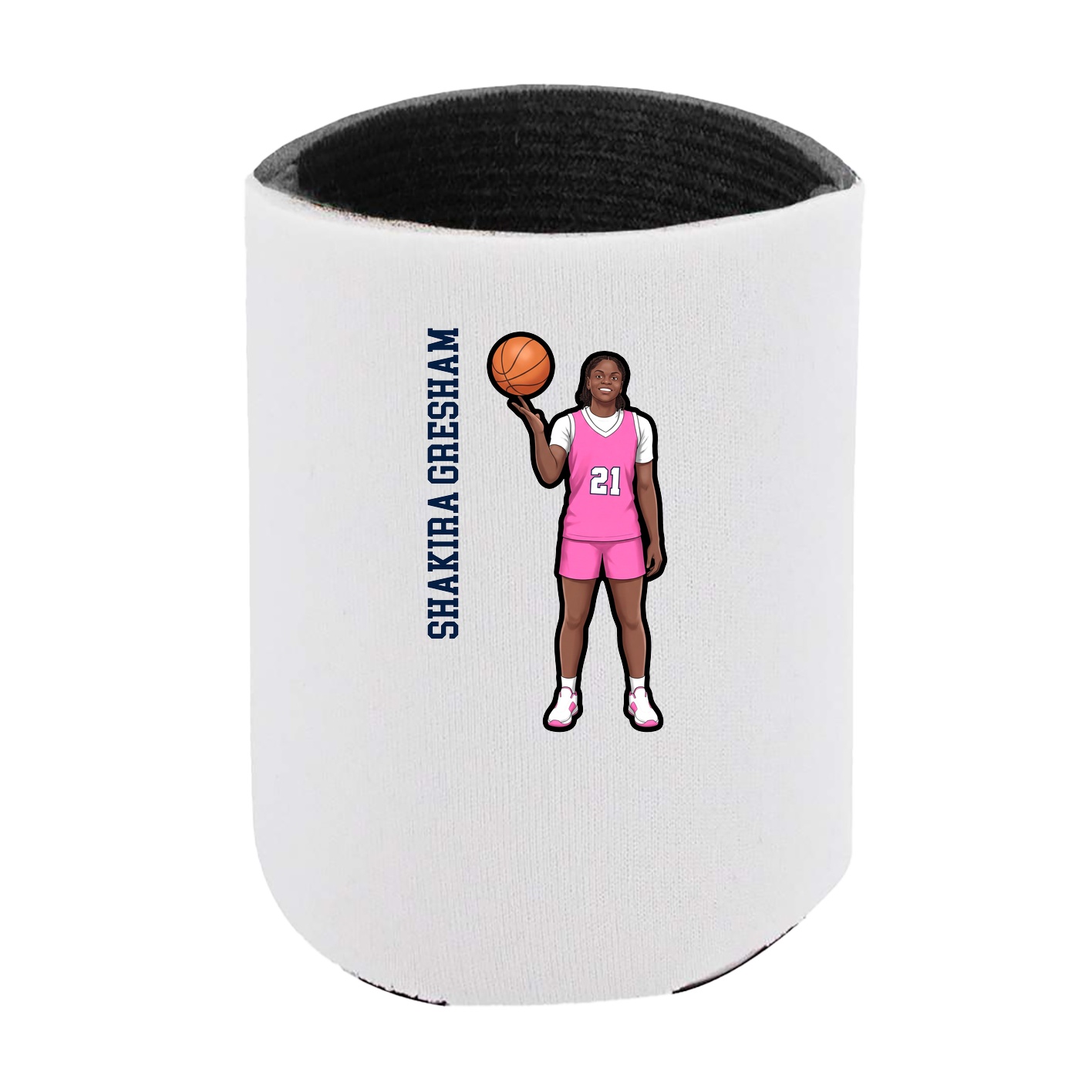 Can Holder — Name Vertical in White