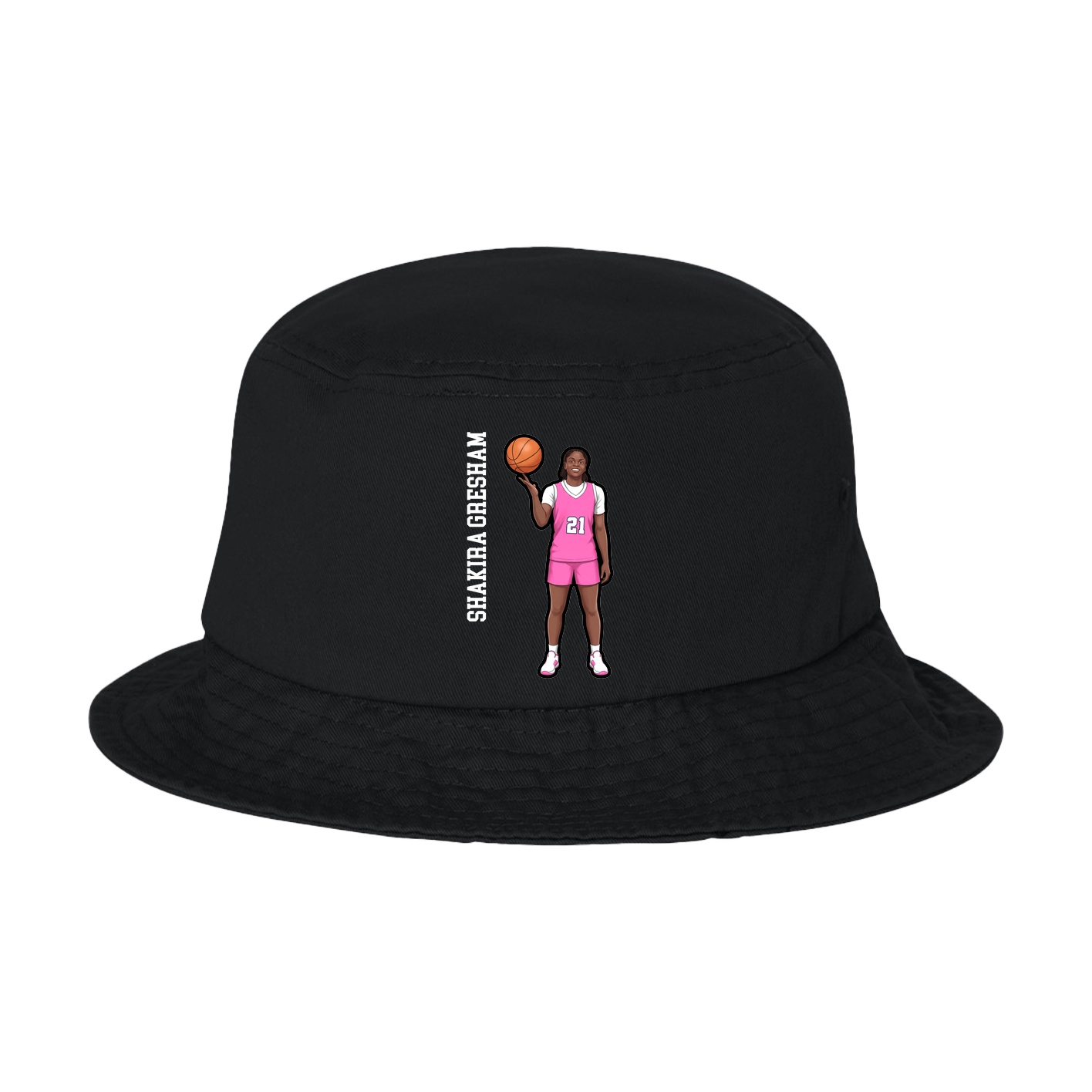 Bucket Cap — Name Vertical in Black