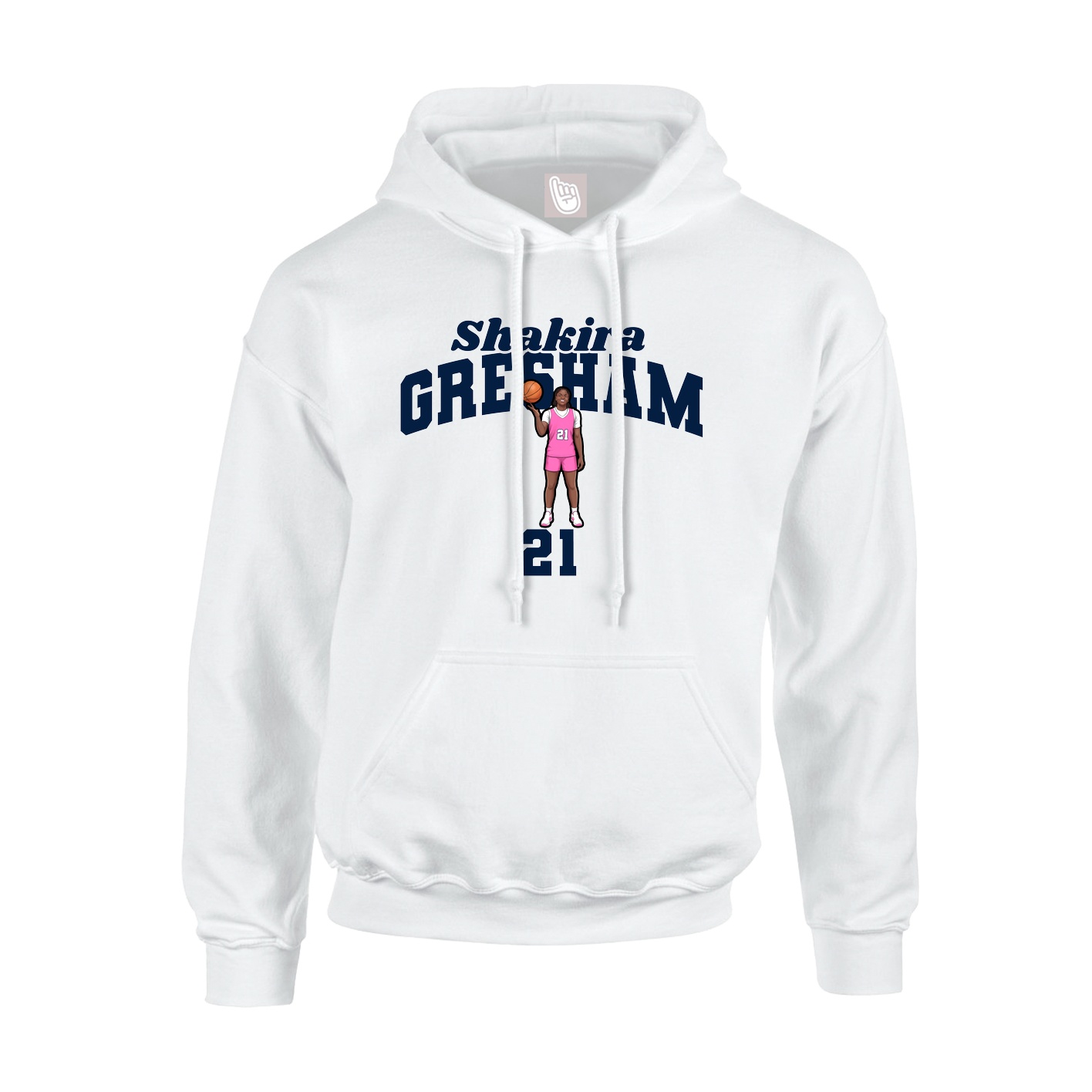 Youth Hoodie — Signature Arch in White