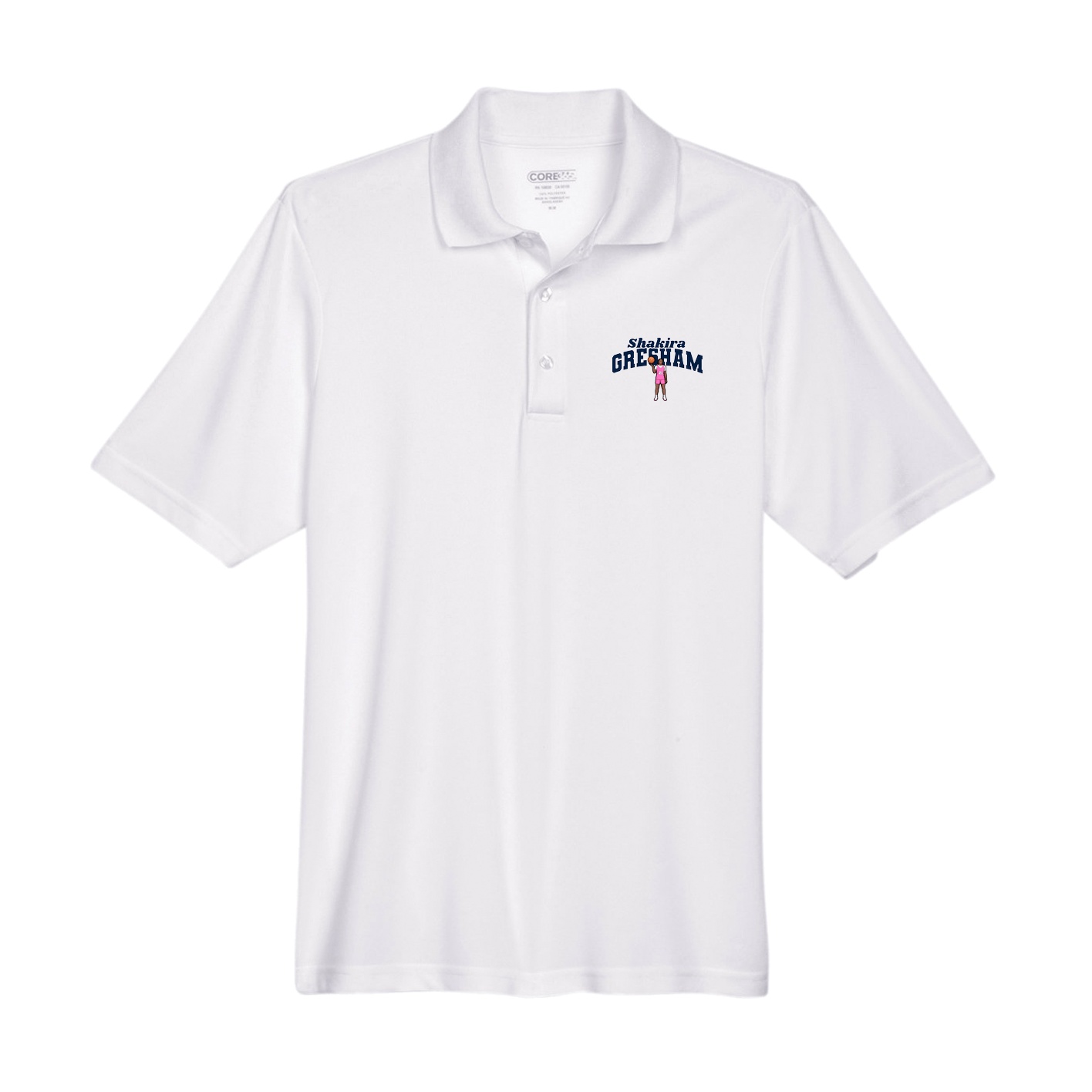 Performance Polo — Signature Arch in White