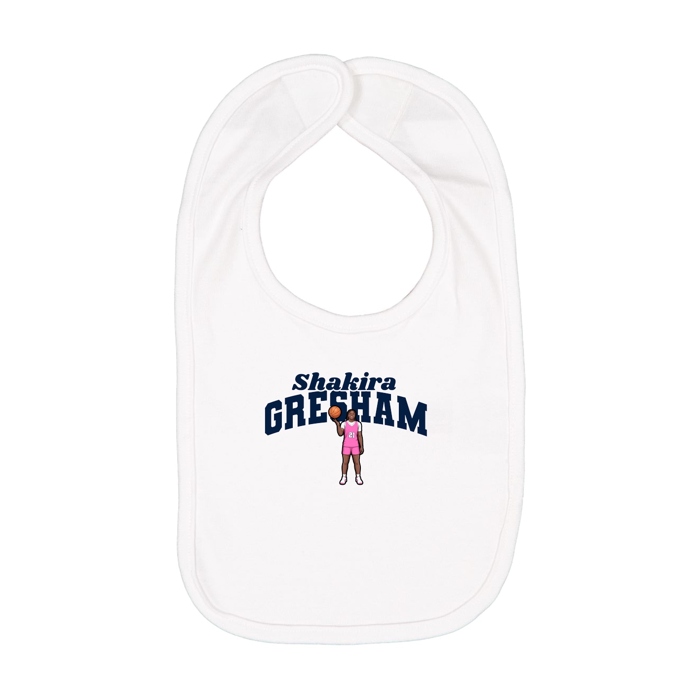Infant Bib — Signature Arch in White