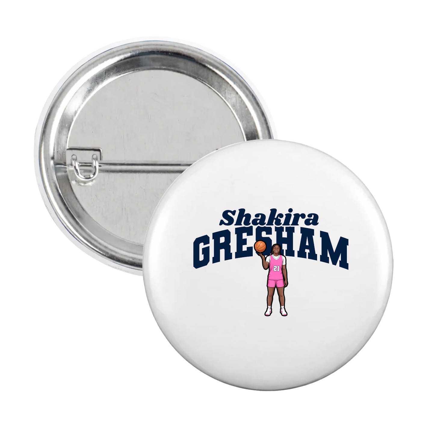 Game Day Button — Signature Arch in White