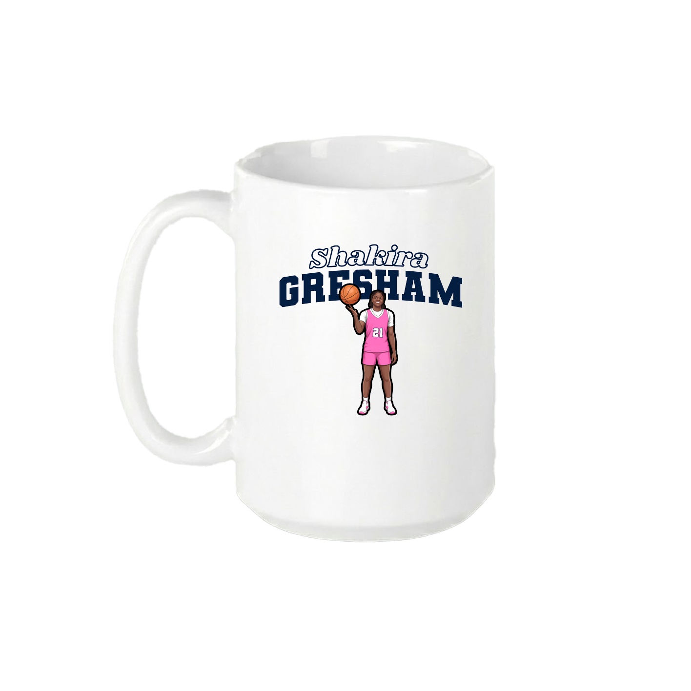 15oz Coffee Mug — Name Arch in White