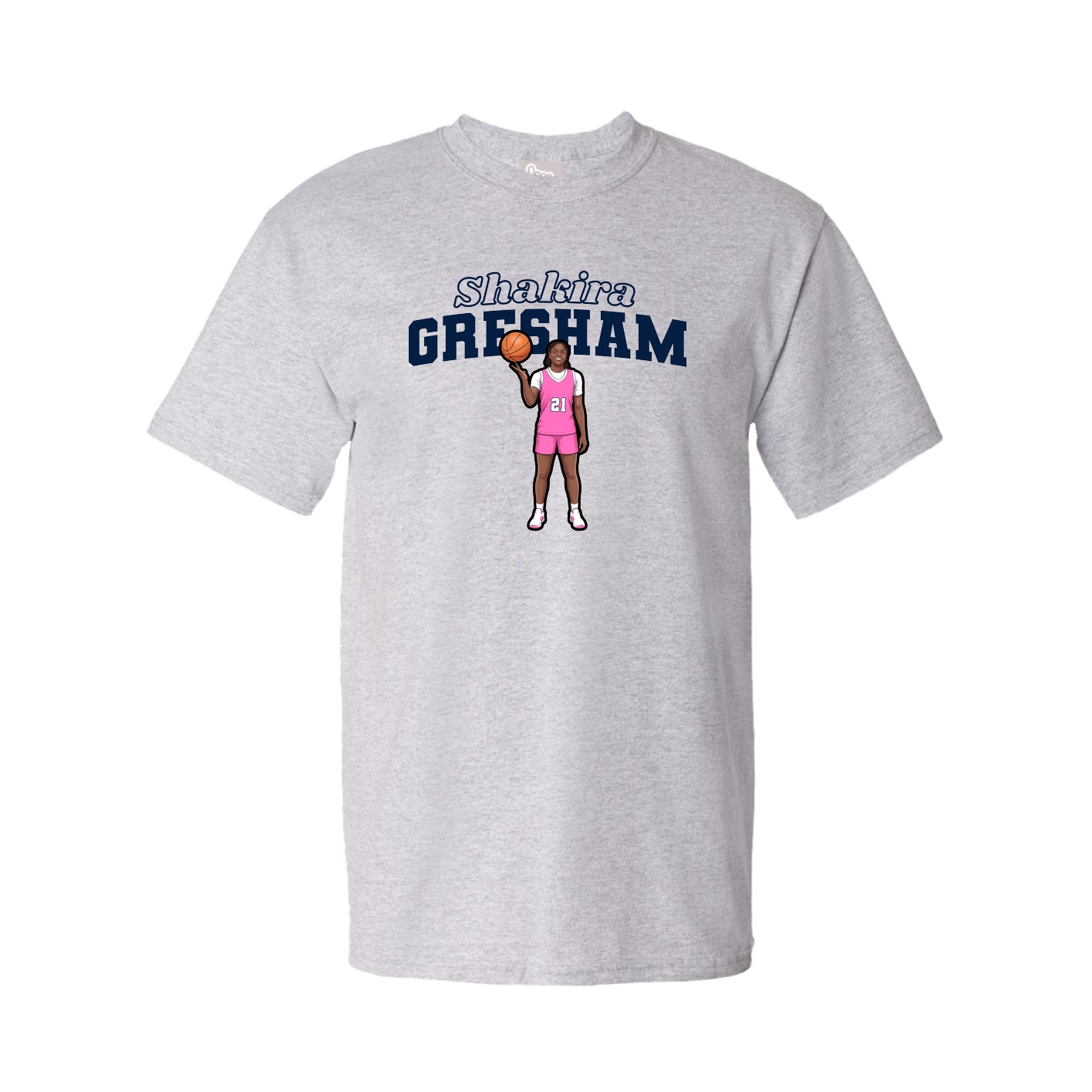 Youth Tee — Name Arch in Grey