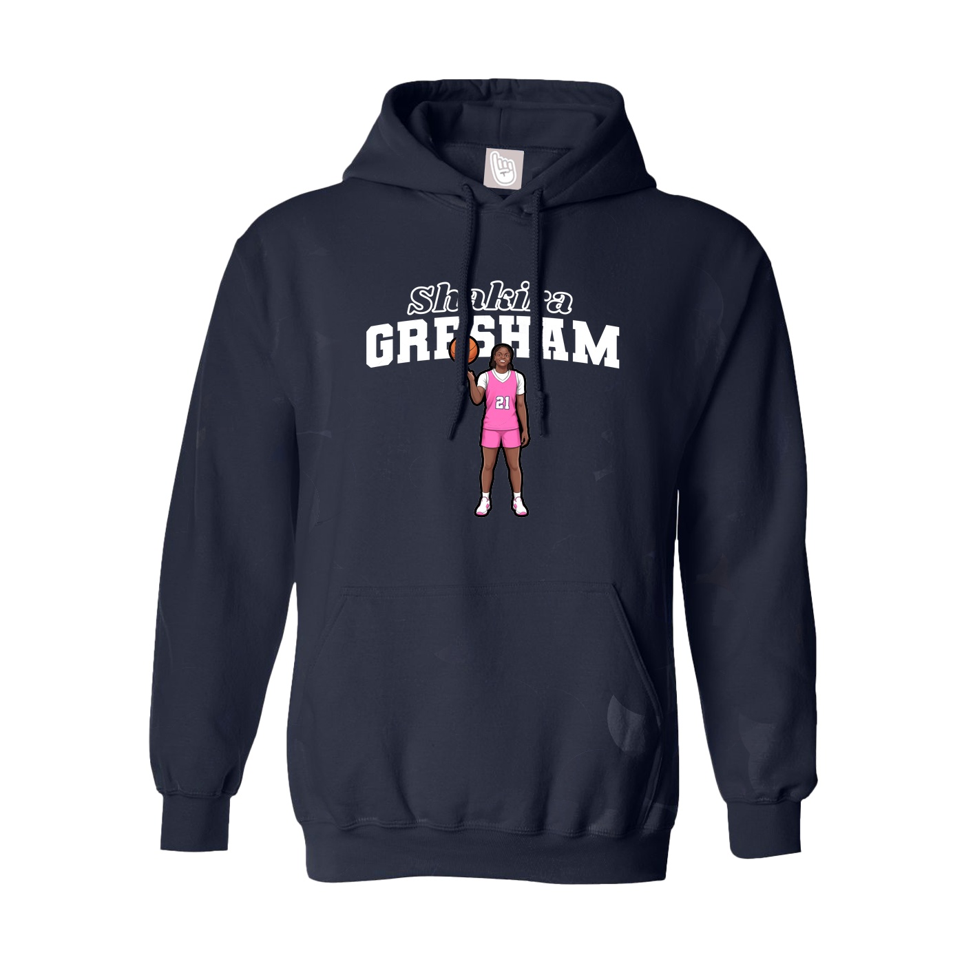 Hoodie — Name Arch in Navy