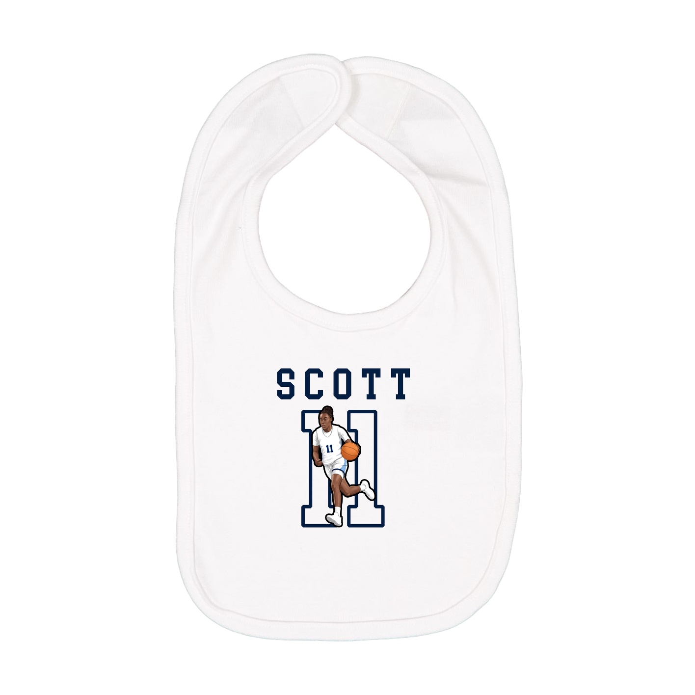 Infant Bib — Shirsey in White