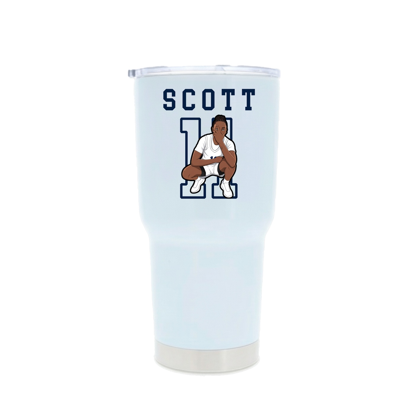 30oz Stainless Steel Tumbler — Shirsey in White