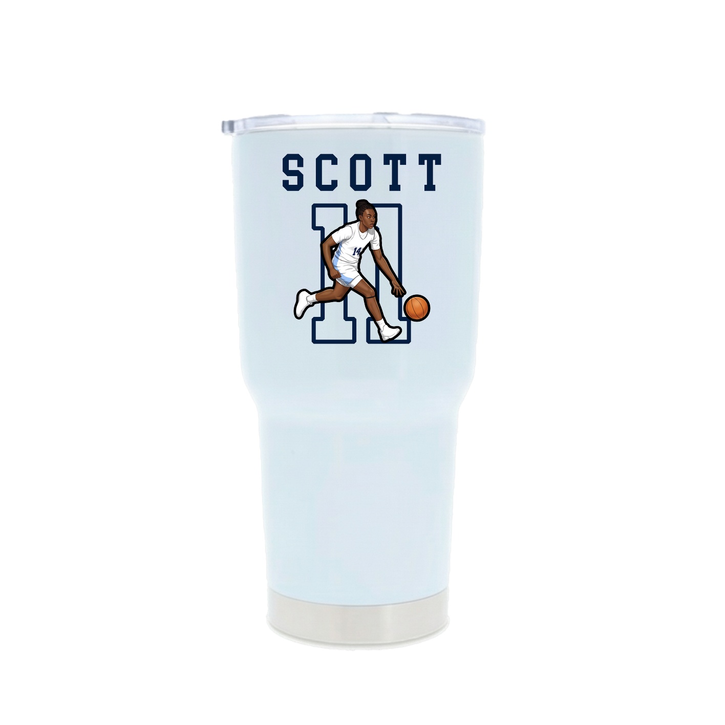 30oz Stainless Steel Tumbler — Shirsey in White