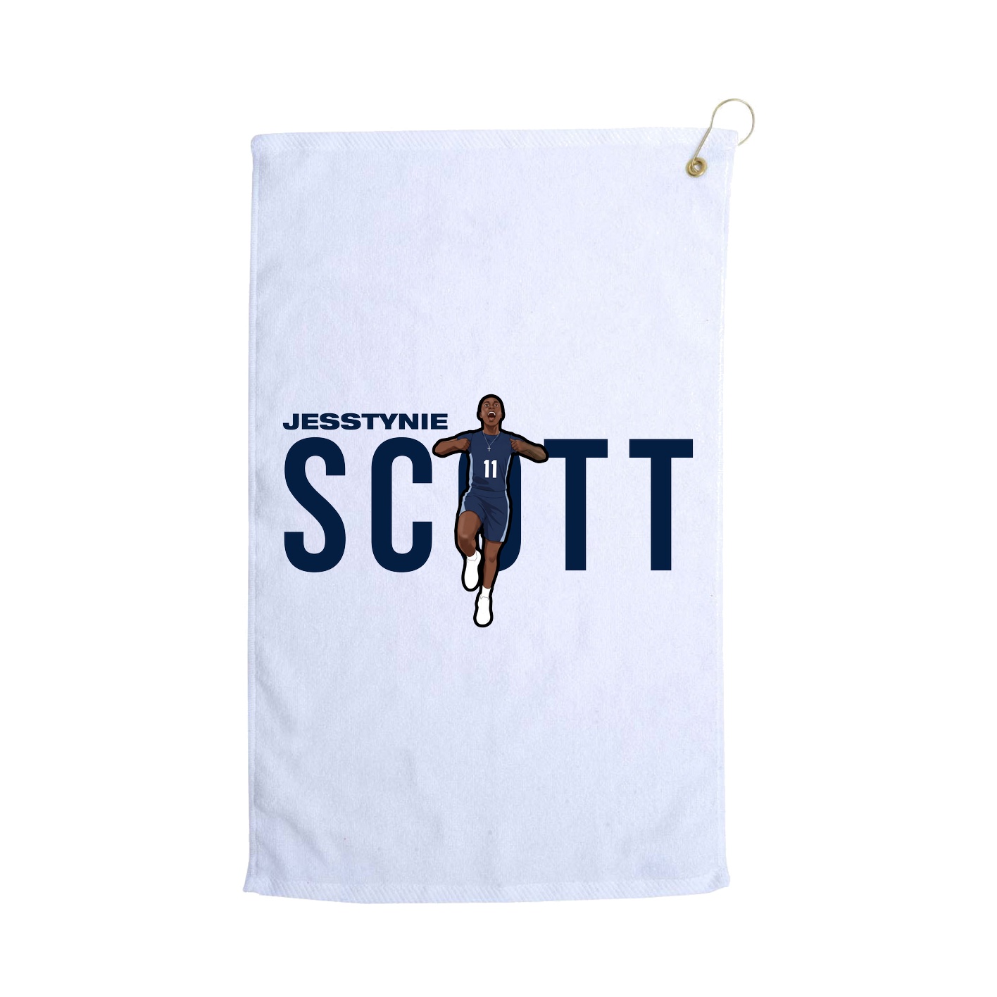 Golf Towel — Player Name in White