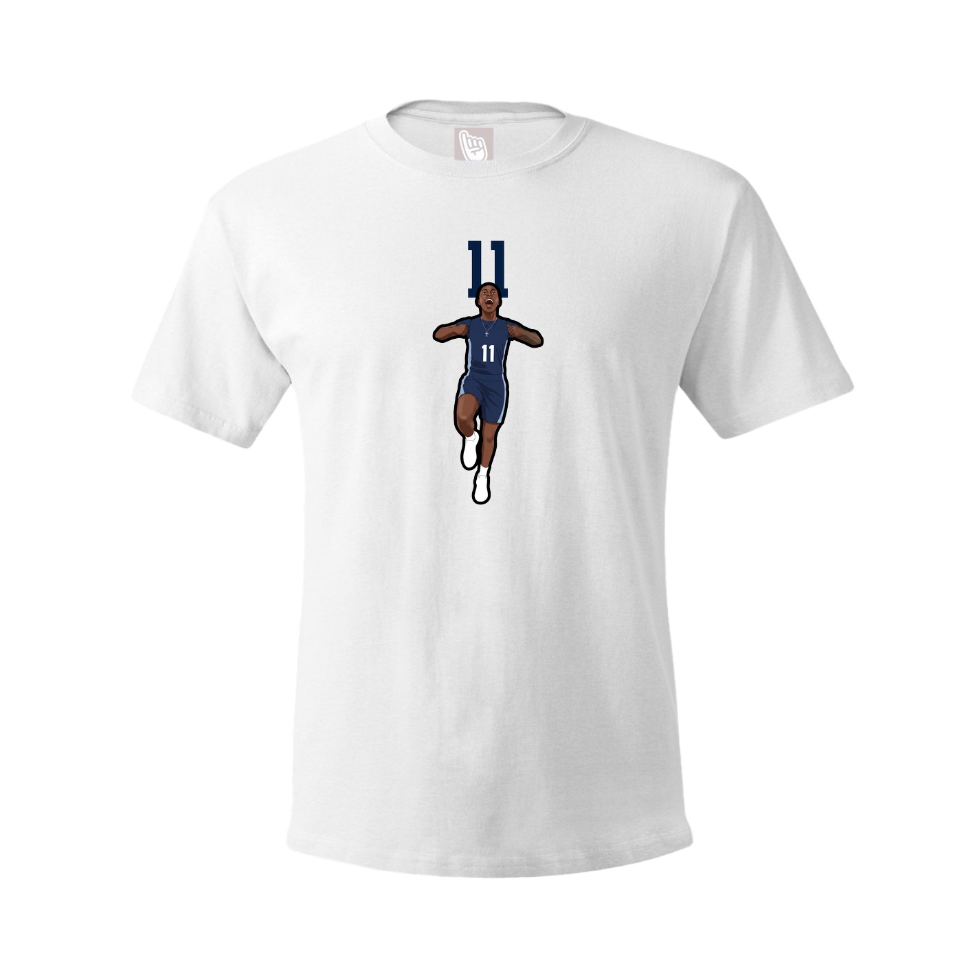 Youth Tee — Number Top in White