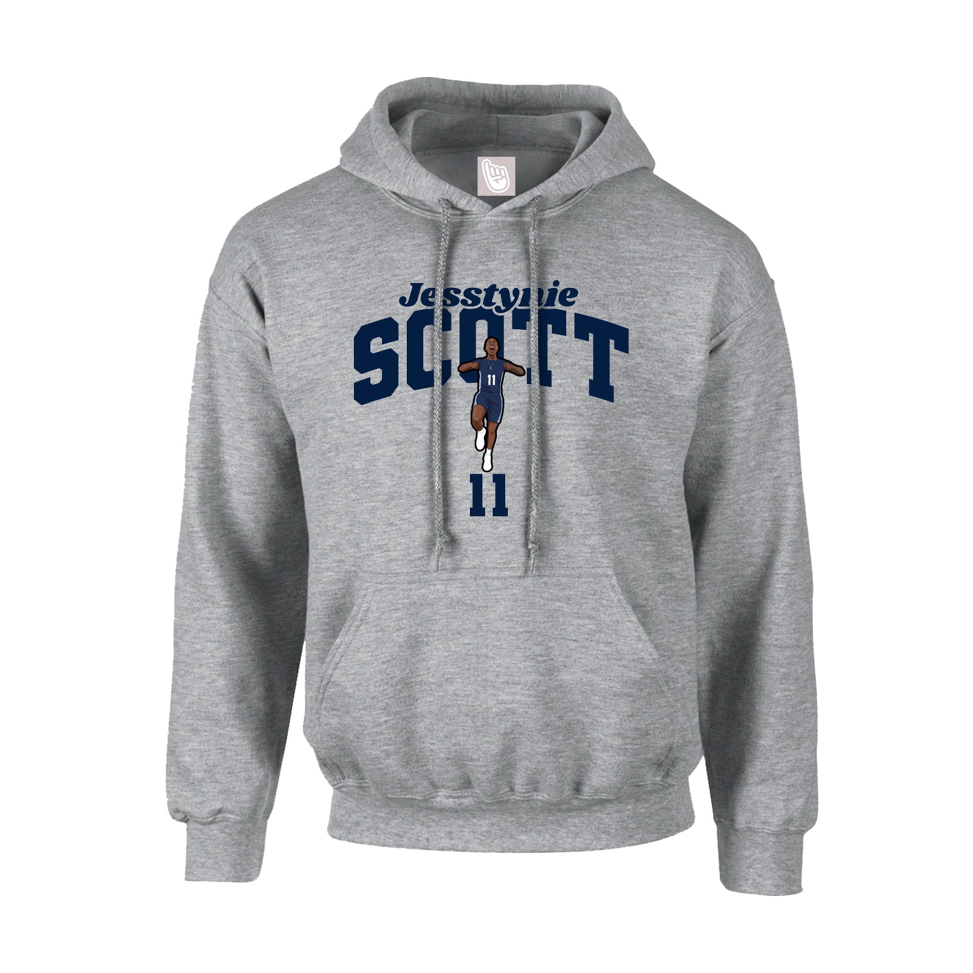 Youth Hoodie — Signature Arch in Grey