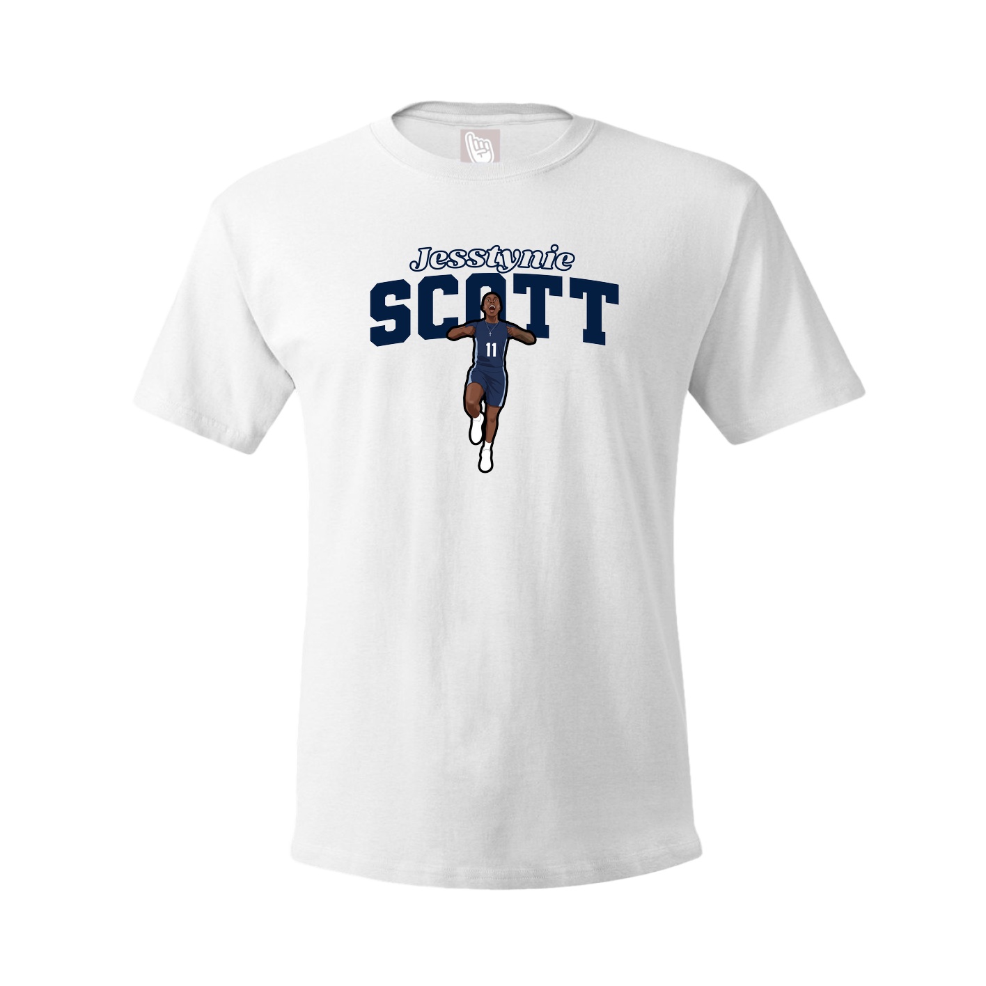 Youth Tee — Name Arch in White