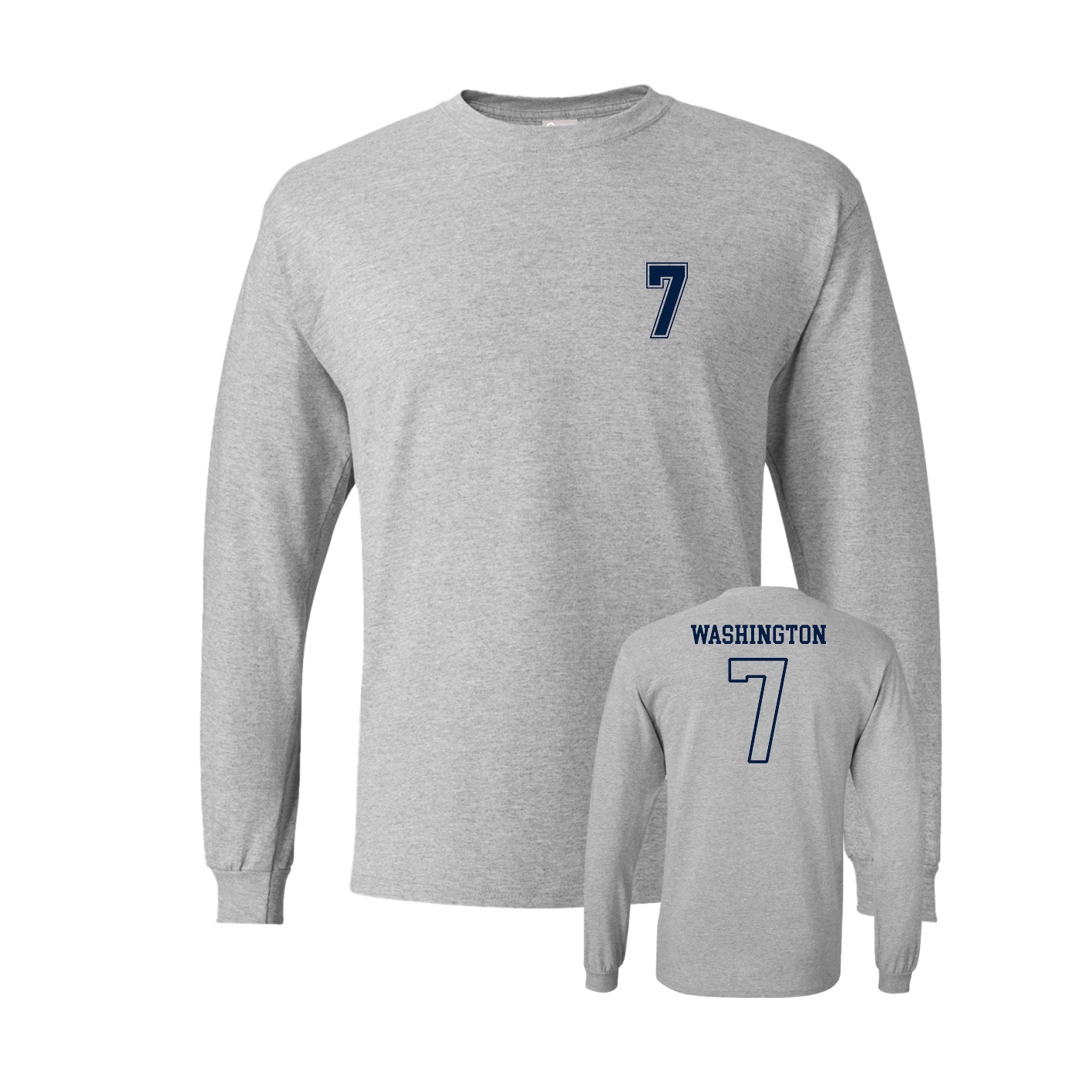 Long Sleeve Tee — Chest Back in Grey