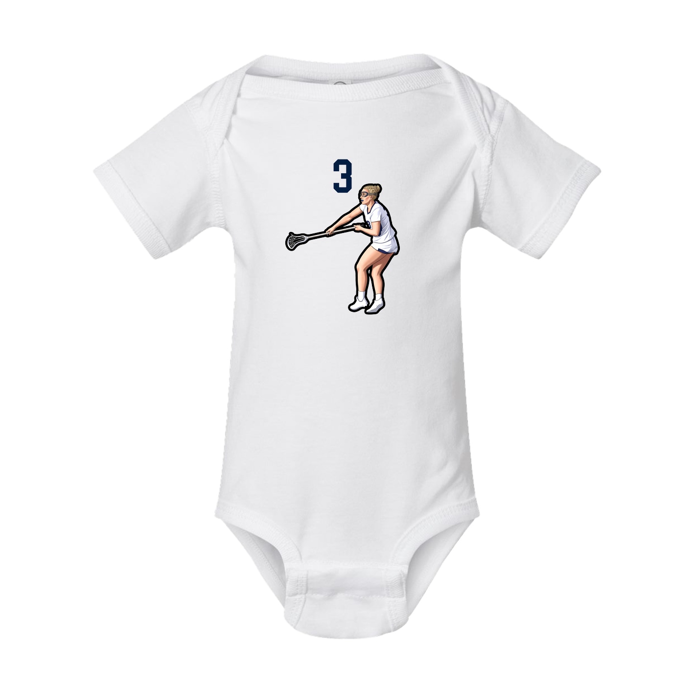 Baby Onesie — Number Top in White