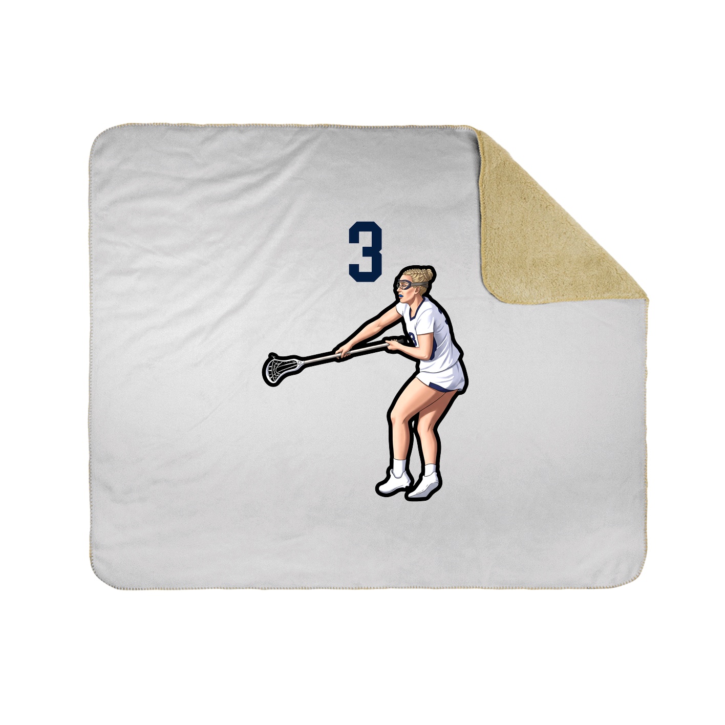 Throw Blanket — Number Top in White