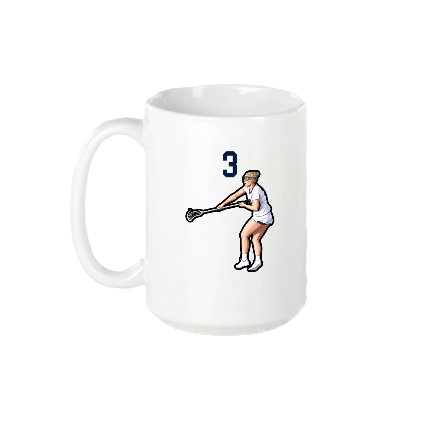 15oz Coffee Mug — Number Top in White