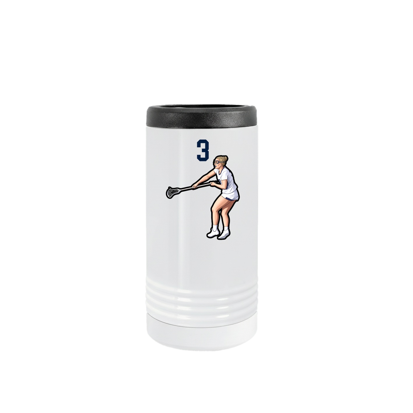 Slim Beverage Holder — Number Top in White