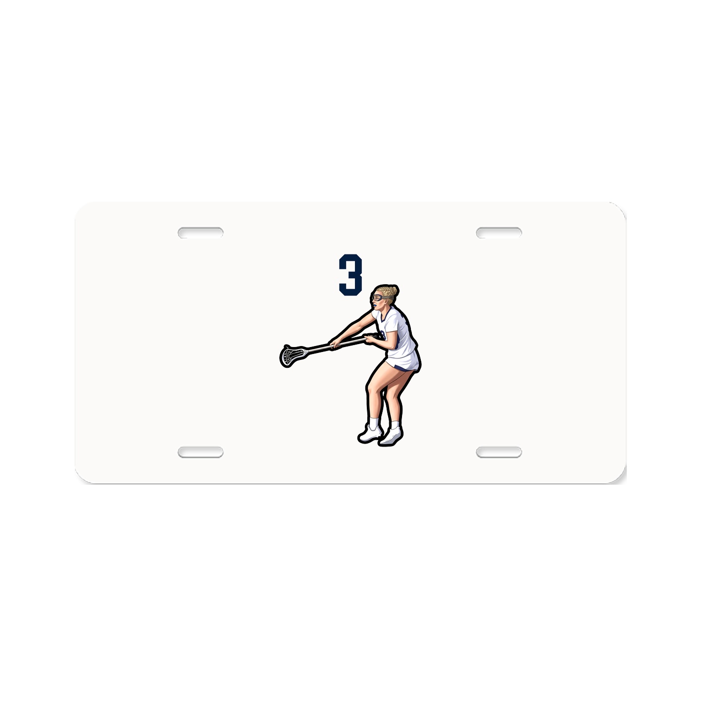 License Plate — Number Top in Classic