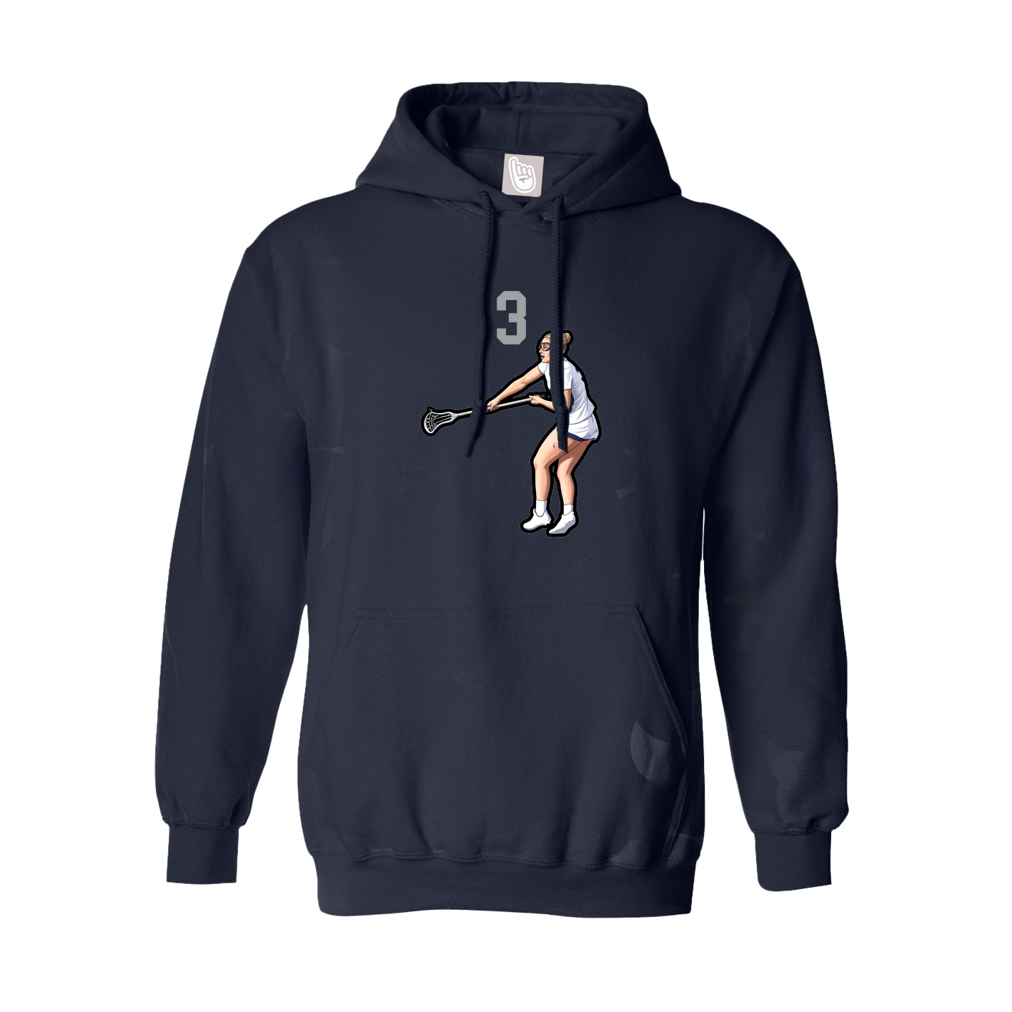 Hoodie — Number Top in Navy