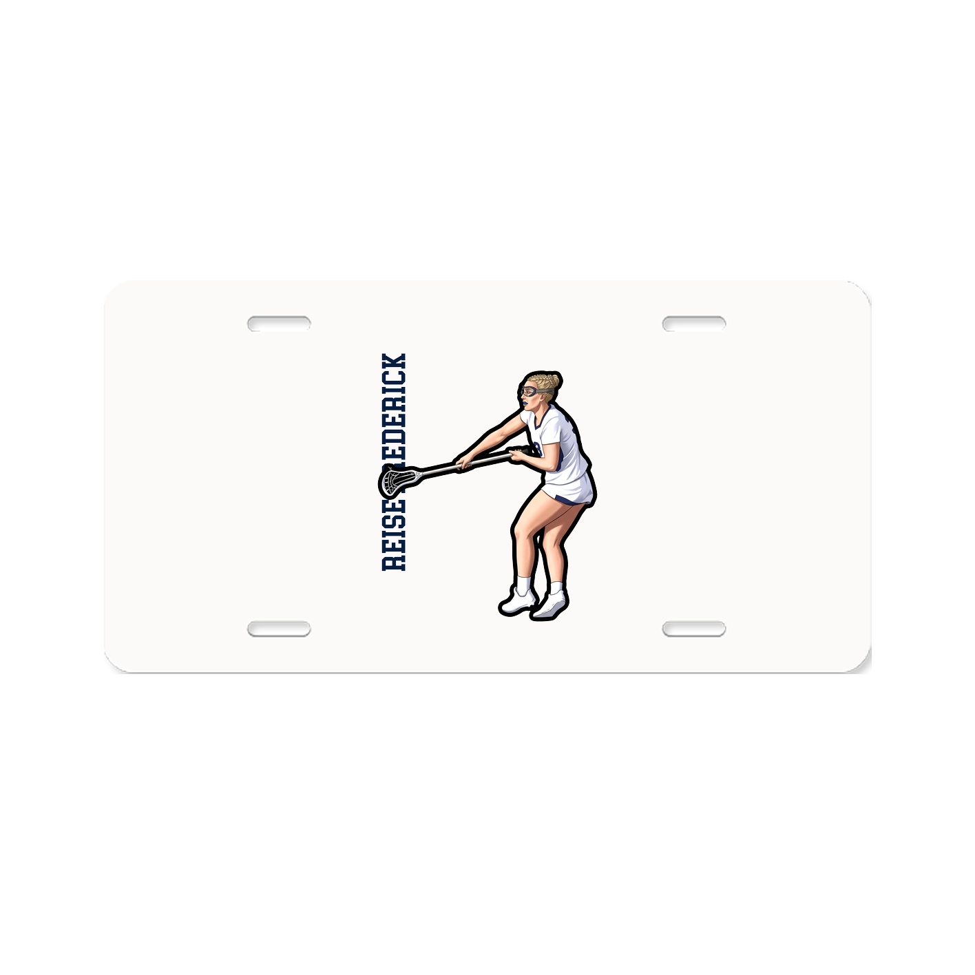 License Plate — Name Vertical in Classic