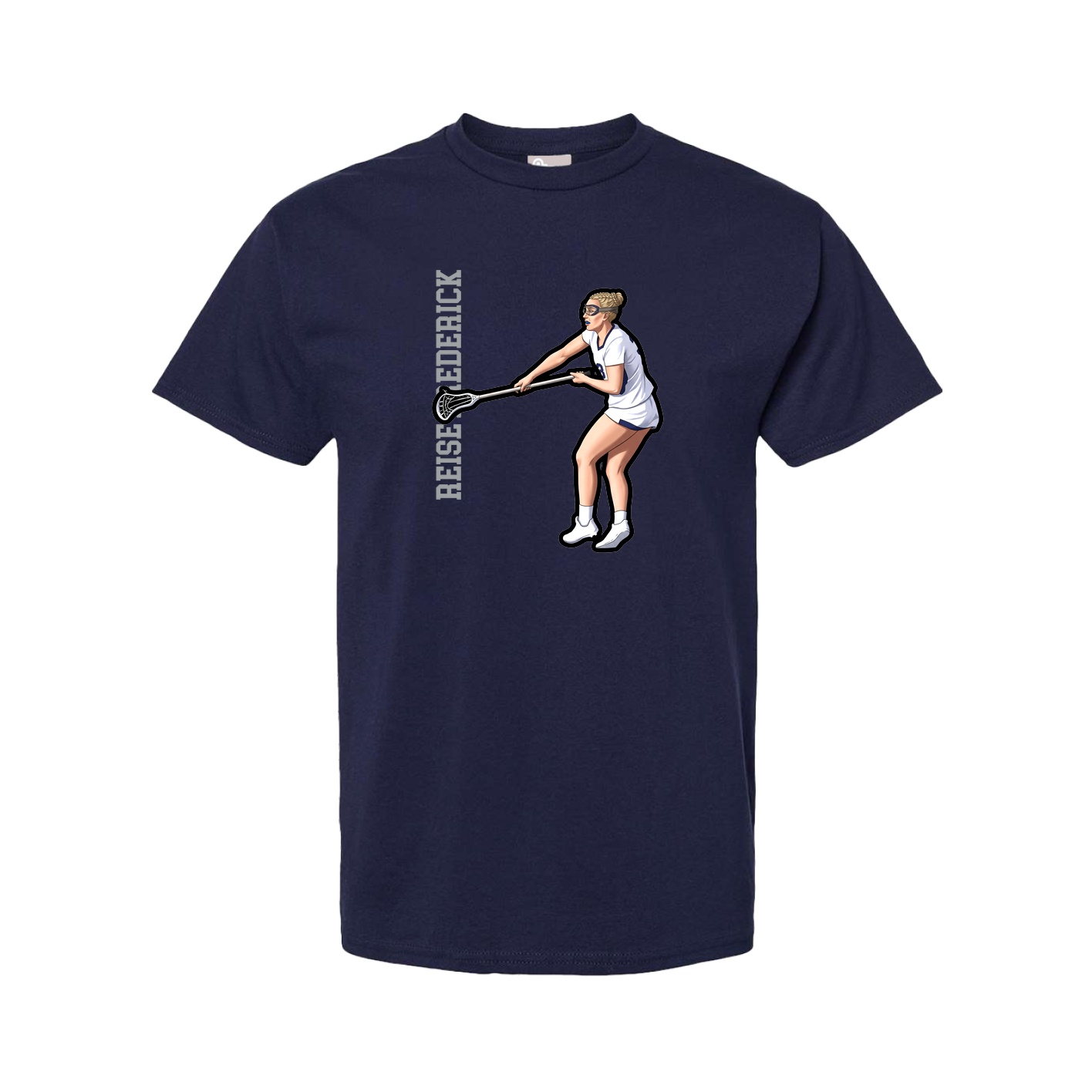Tee — Name Vertical in Navy