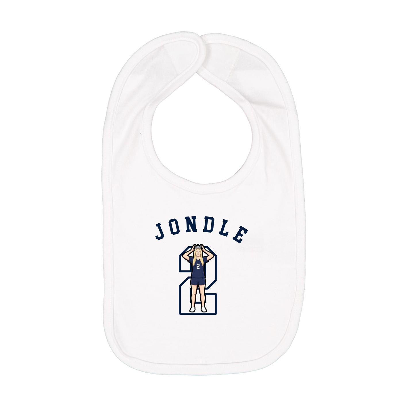 Infant Bib — Shirsey Arch in White