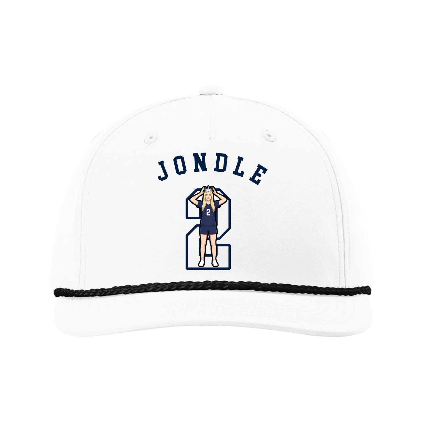Five-Panel Classic Rope Cap — Shirsey Arch in White