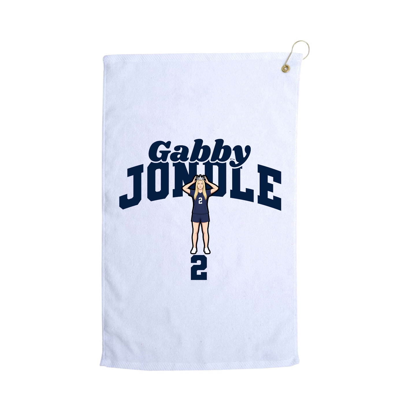 Golf Towel — Signature Arch in White