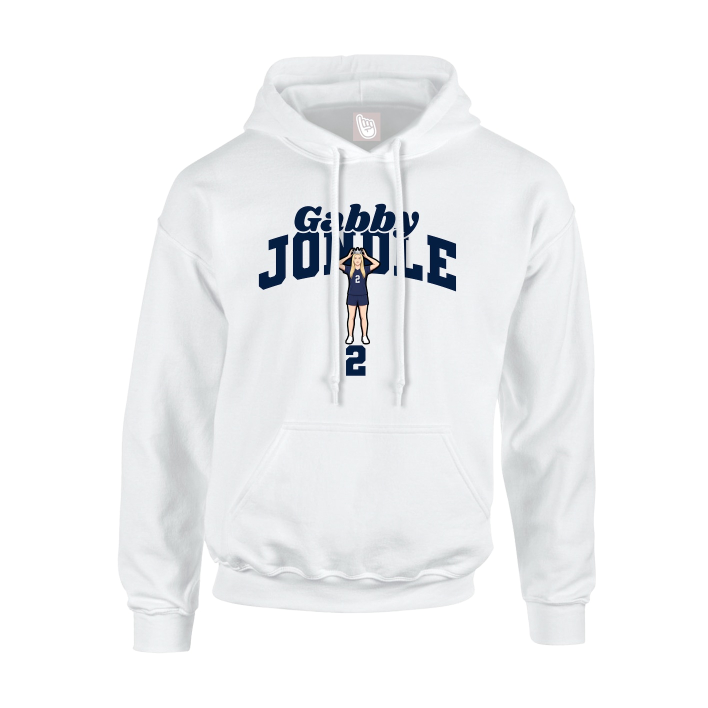 Youth Hoodie — Signature Arch in White