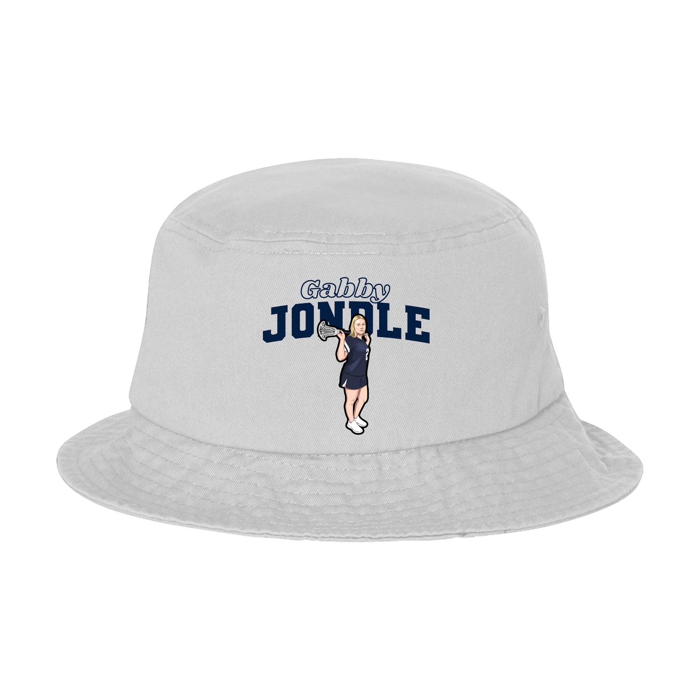 Bucket Cap — Name Arch in White